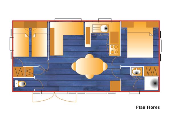 Location mobil home au camping 3 étoiles Le Cadran Solaire à Sarzeau dans la presqu'île de Rhuys près du Golfe du Morbihan en Bretagne Sud